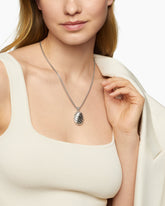 Sculpted Cable Locket in Sterling Silver, 27mm